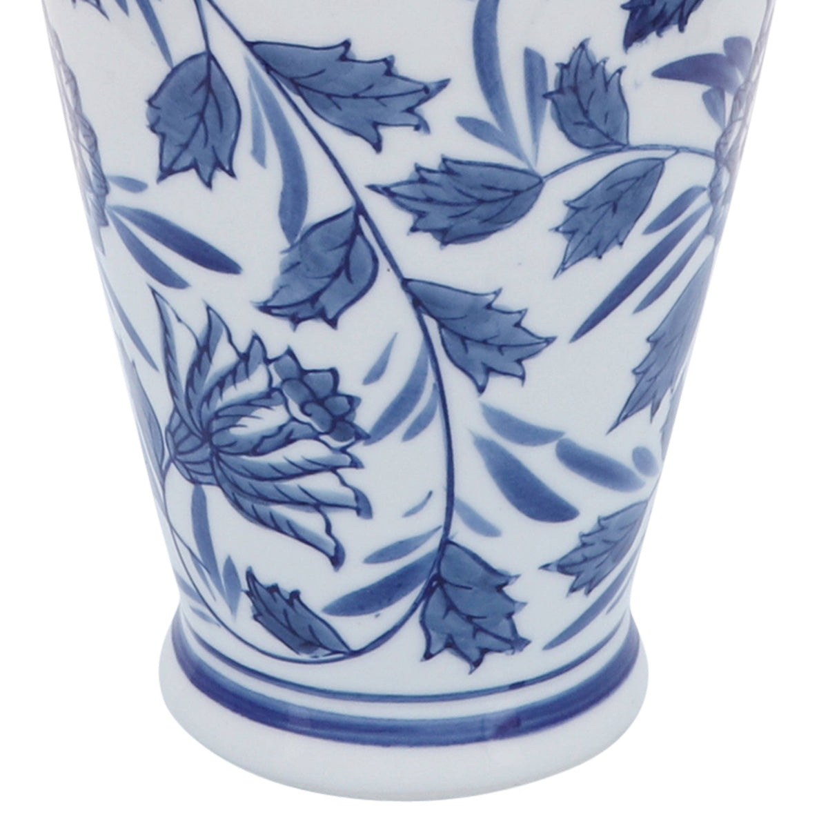 Decorative Vase - Blue/White Ceramic Chinoiserie, 13 in.
