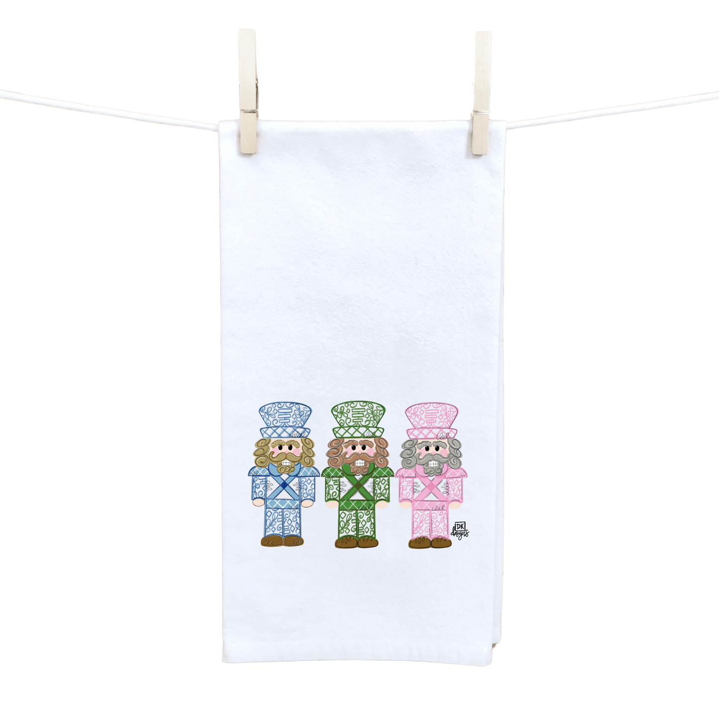 Chinoiserie Nutcrackers Tea Towel