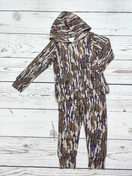 Boys Camouflage Print Hunting Pants Set