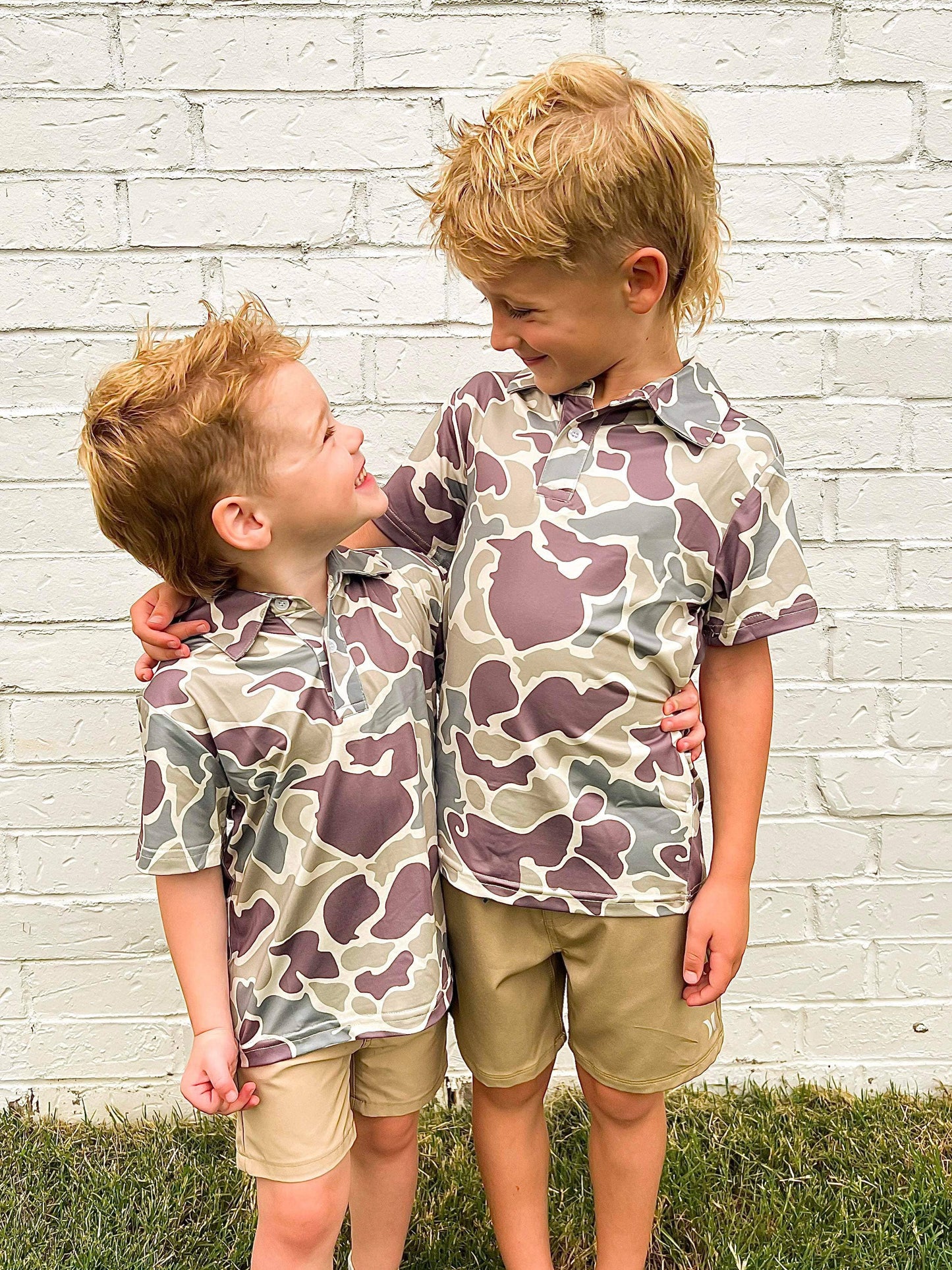 Boys Polo Camo Father & Son Matching 