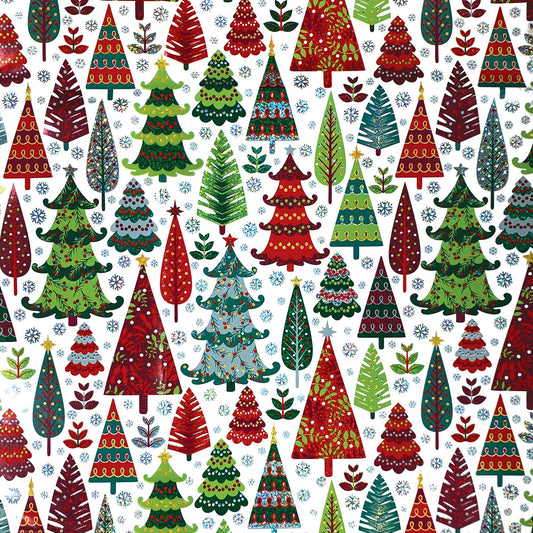 Holographic Trees Wrap - Jumbo