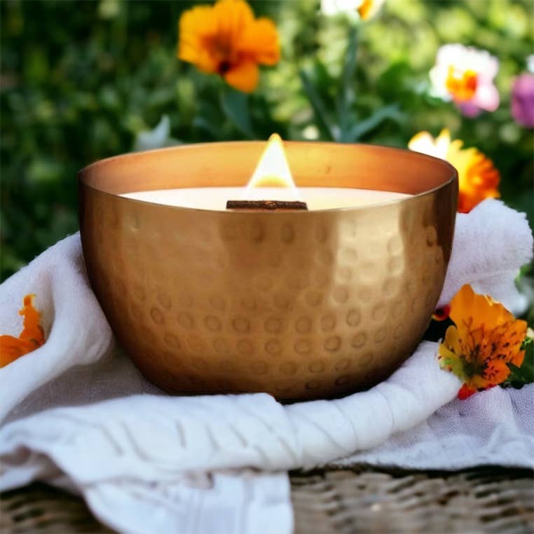 Spring Collection-Solid Brass 14oz Pure Soy Candle