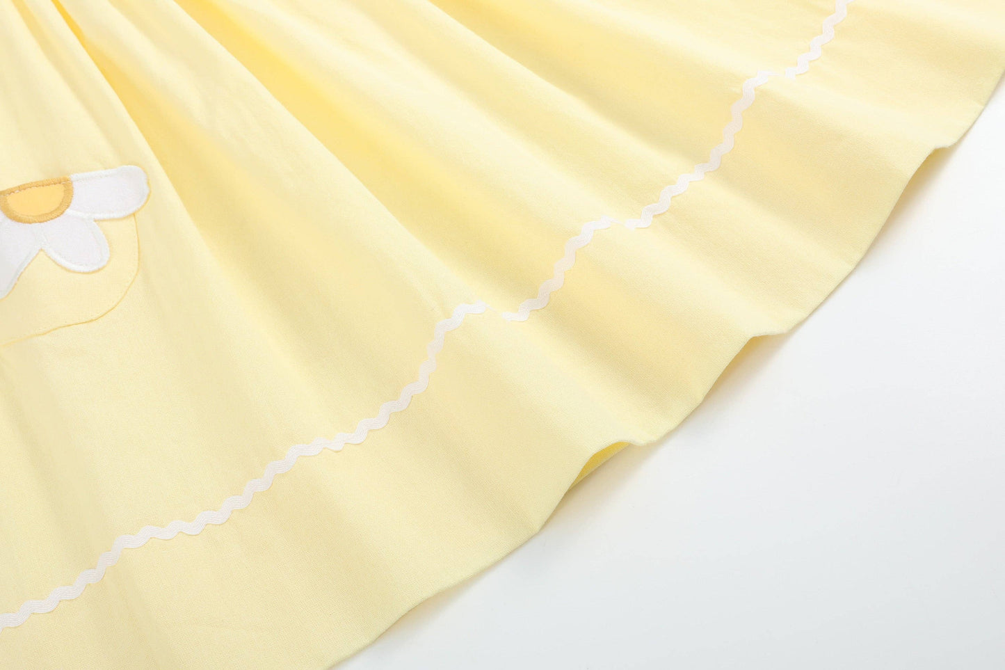 Yellow Daisy Pocketed Smocked Bishop Dress