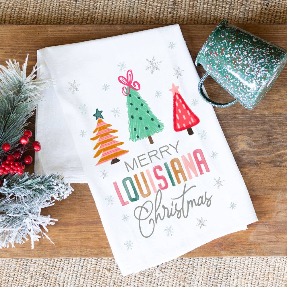 State Products, Kitchen Towel, Christmas Decor, Custom Towel