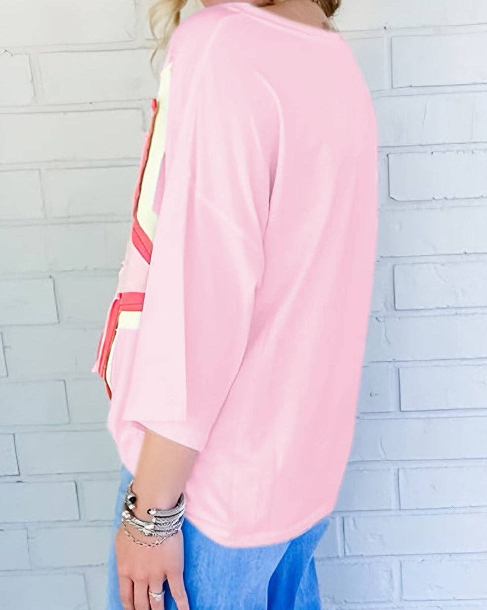 Star Colorblock Oversized Tee