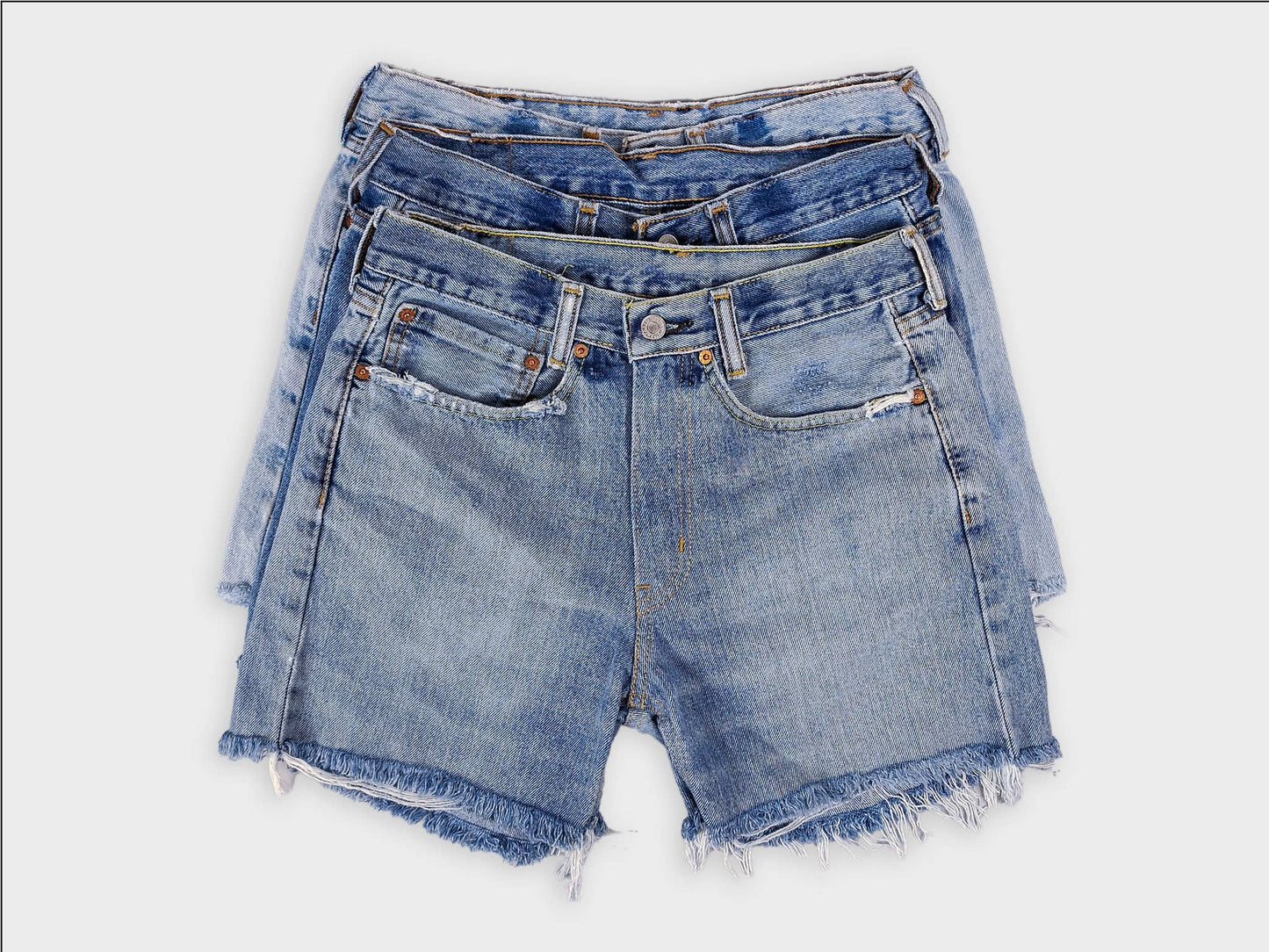 Mid-Rise Upcycled Denim OG Shorts - Original