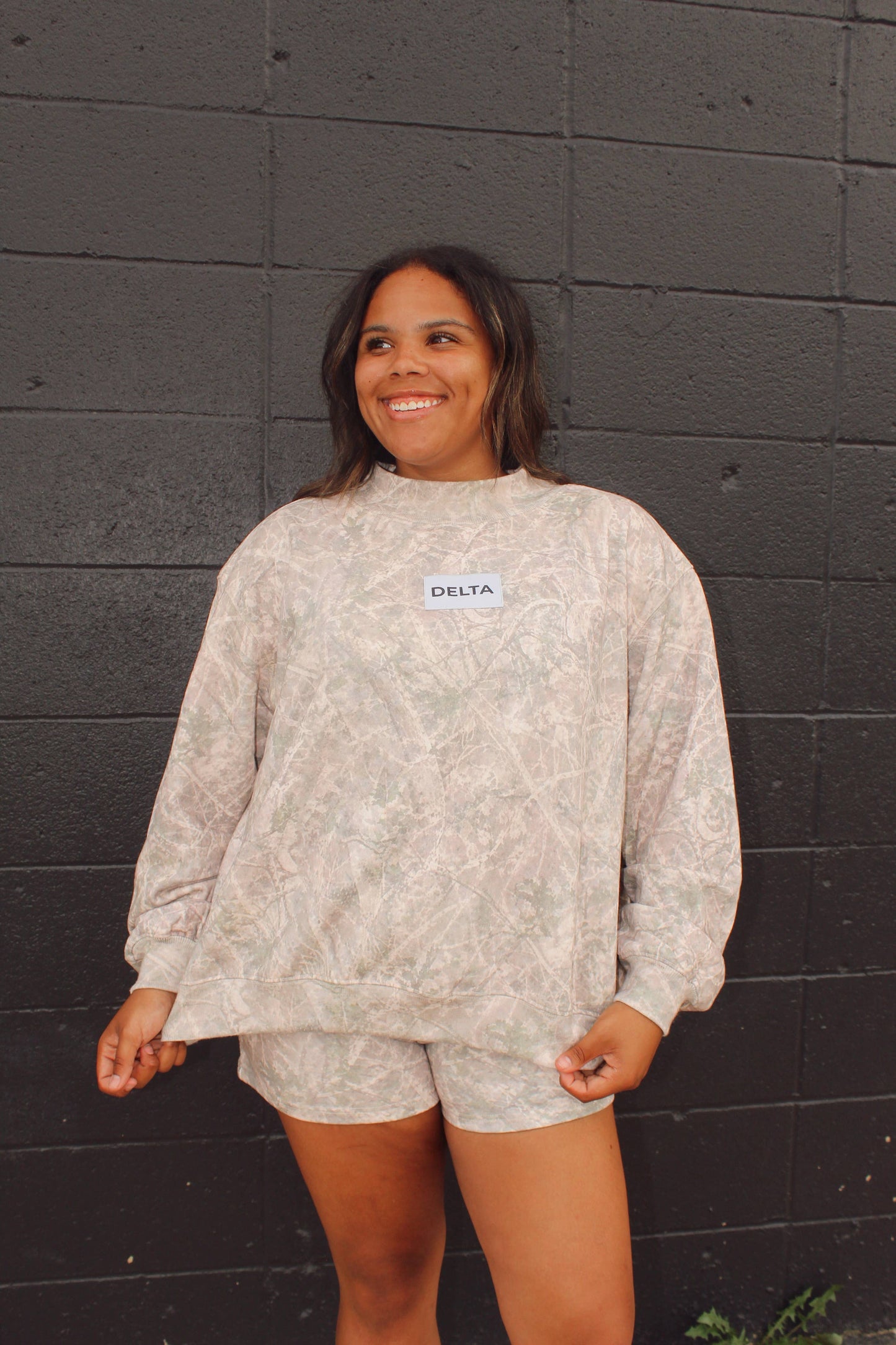 Delta White Washed Camo Mockneck Set