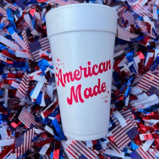 American Made Stars Foam Cups- Patriotic