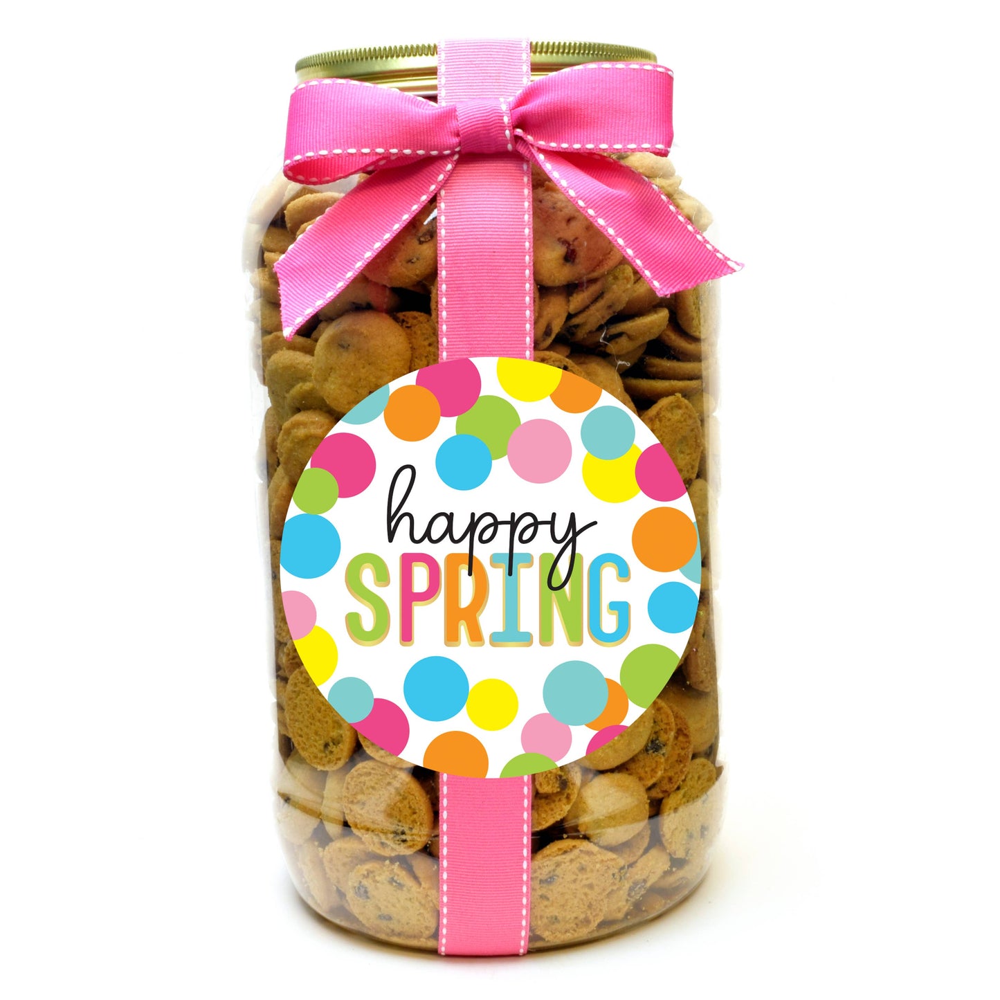 Cookie Jar - Happy Spring Dots - Gallon