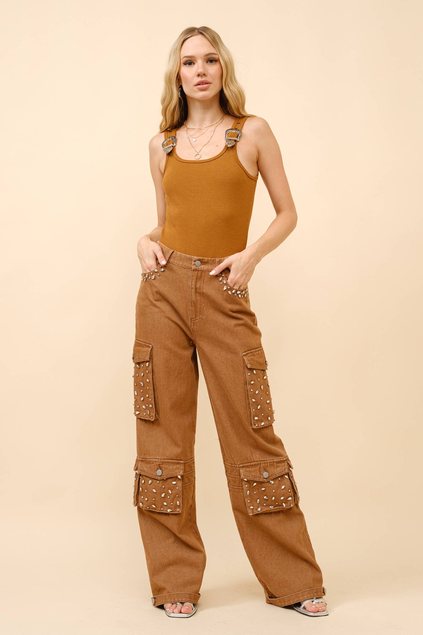 Ribbed Western Buckle Bodysuit