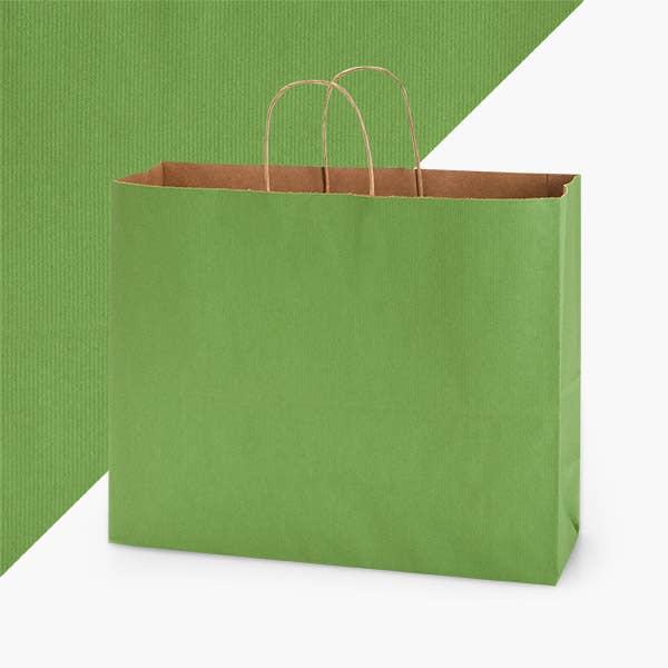 Recycled Shadow Stripe Kraft Paper Shopping Bags