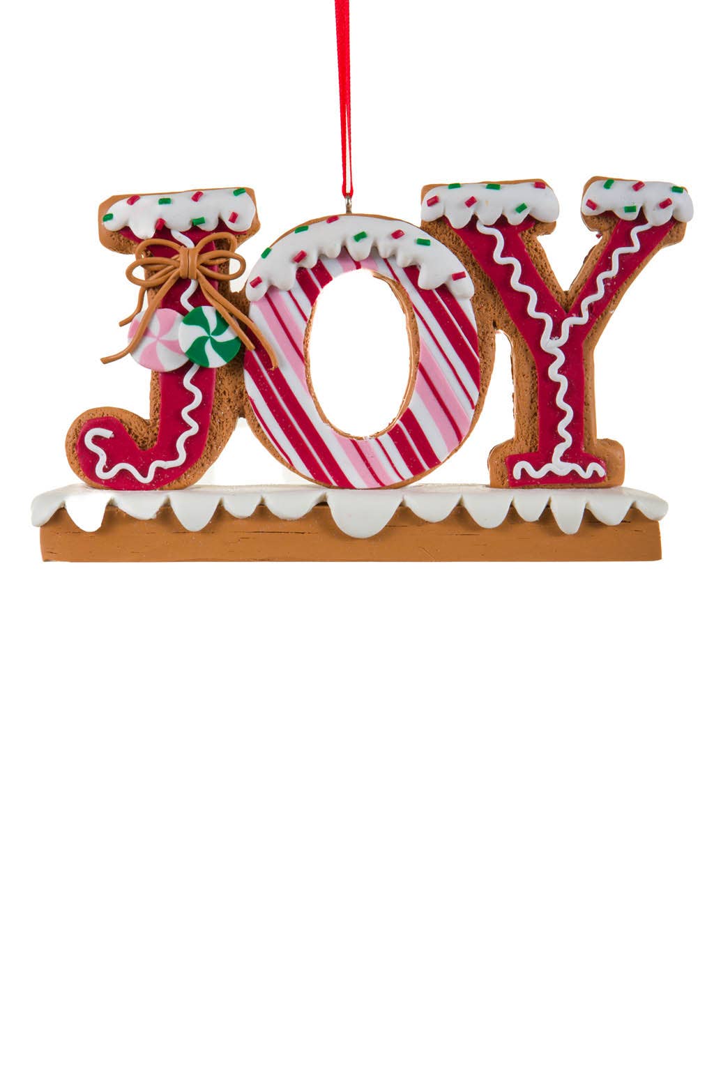 NEW - Hanging Brown Joy Sign Ornament