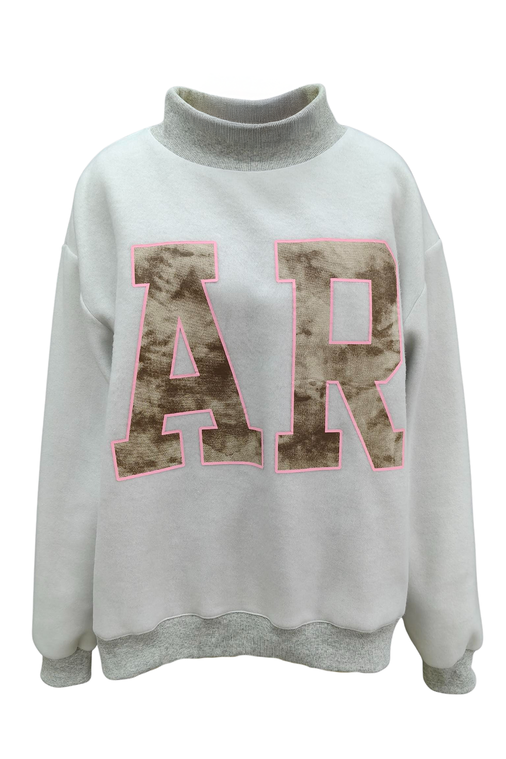 IT2594-ARKANSASCAMO Embroidered Mock Neck Sweatshirt