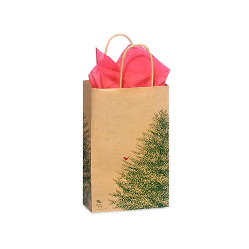 Evergreen Tree Christmas Paper Gift Bags