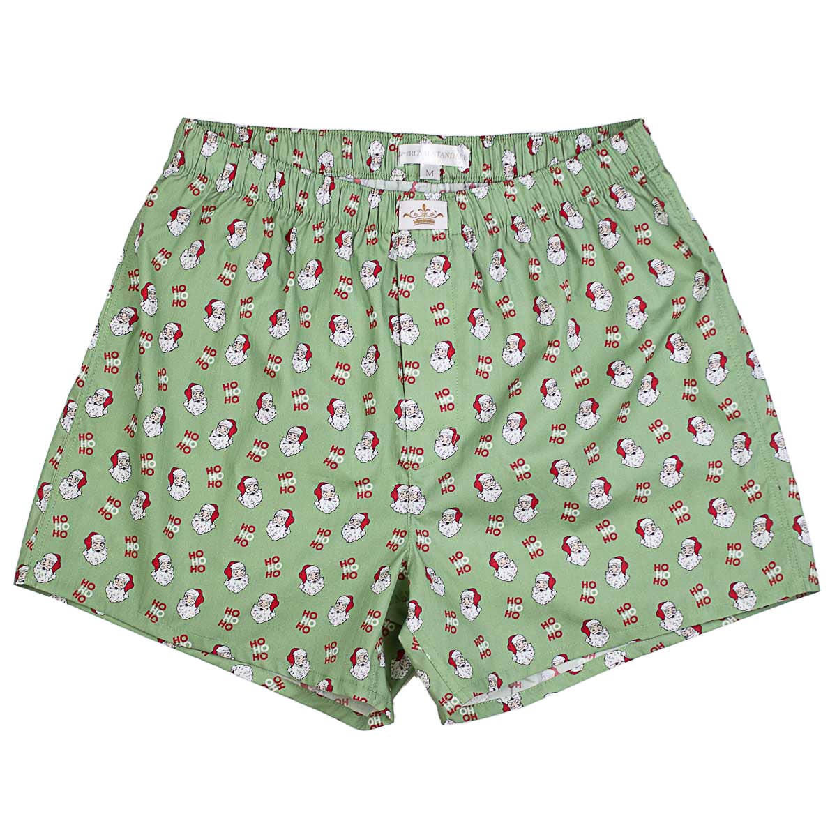 Men's HoHoHo Santa Boxers   Sage/Red/White   -Asst.
