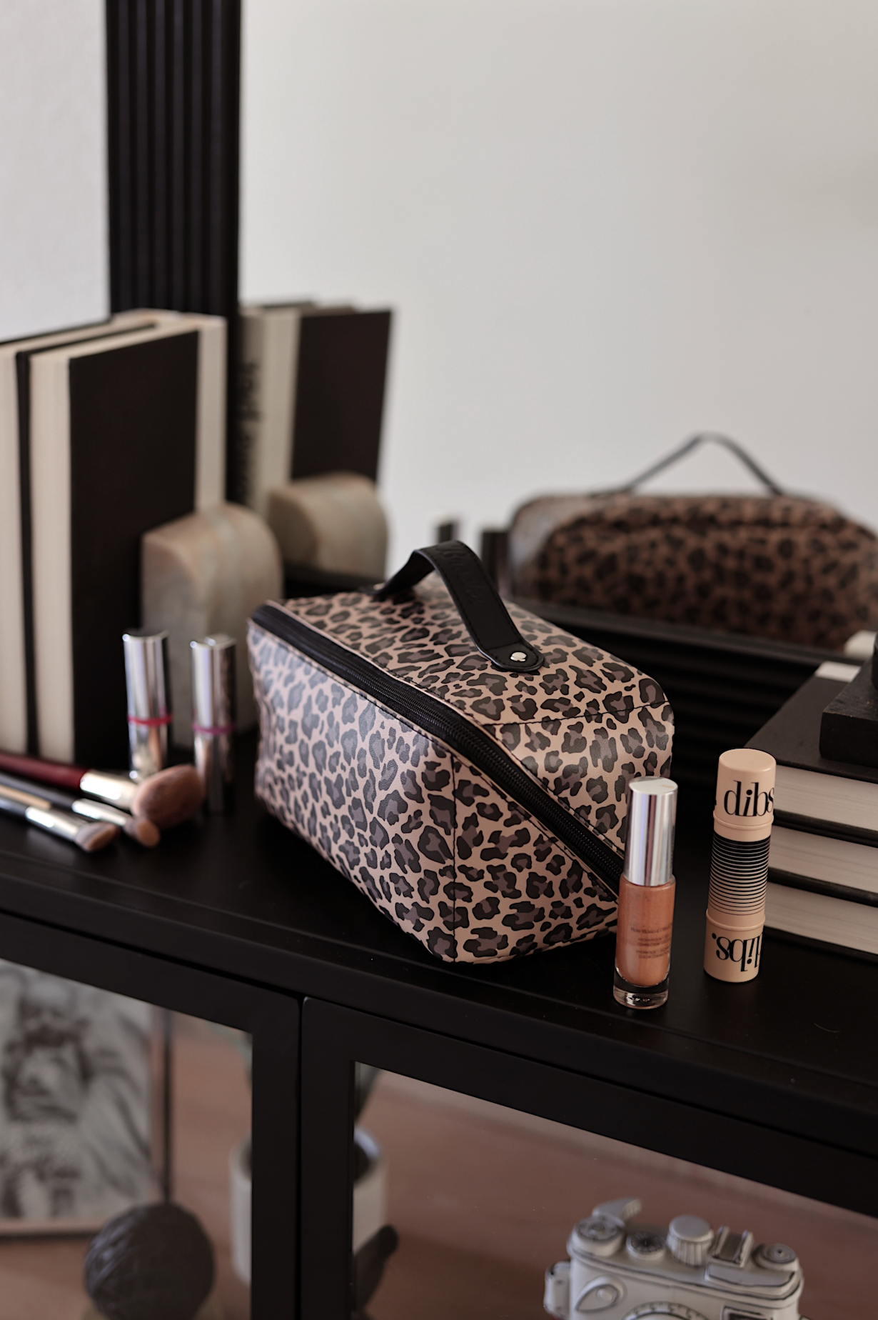 Hold All Make Up Bag - Traditional Cheetah