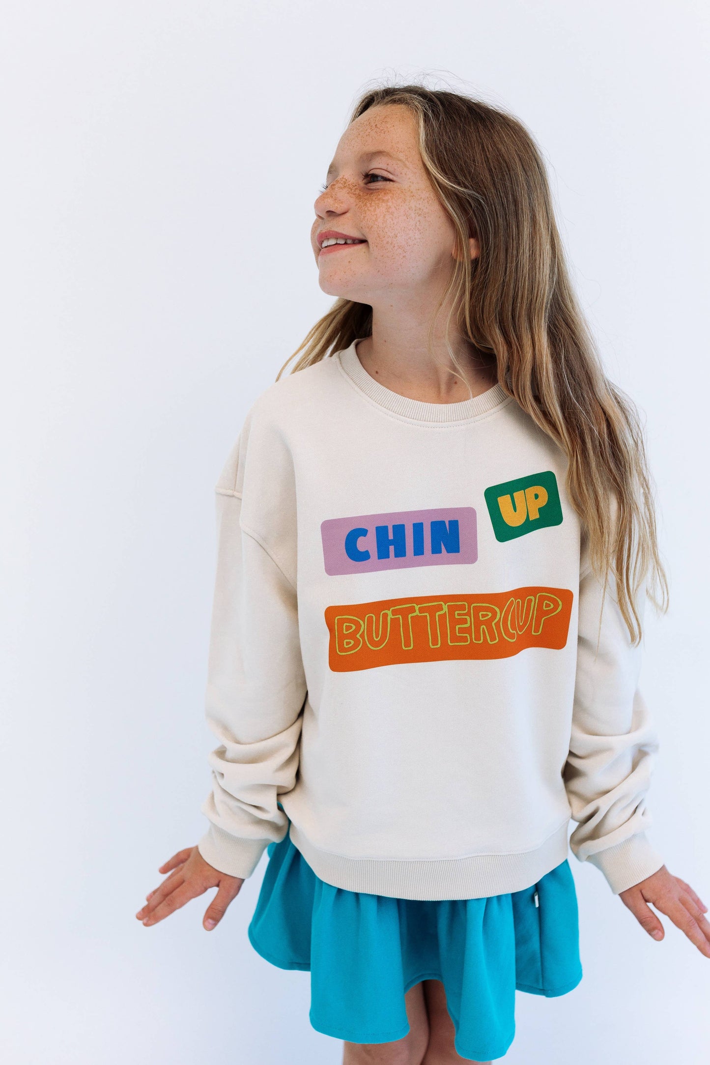 CHIN UP BUTTERCUP | oversized drop shoulder | KIDS