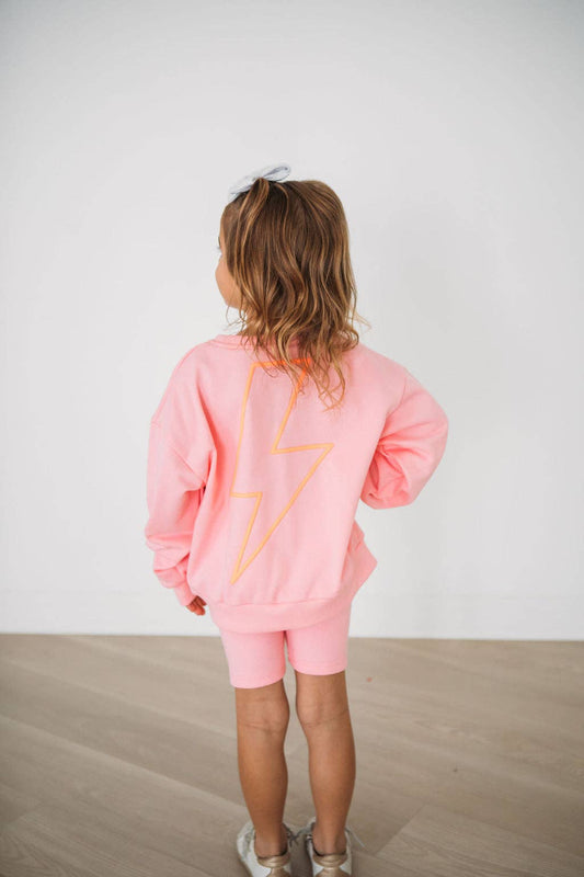 PINK Lightning Bolt Sweatshirt Set