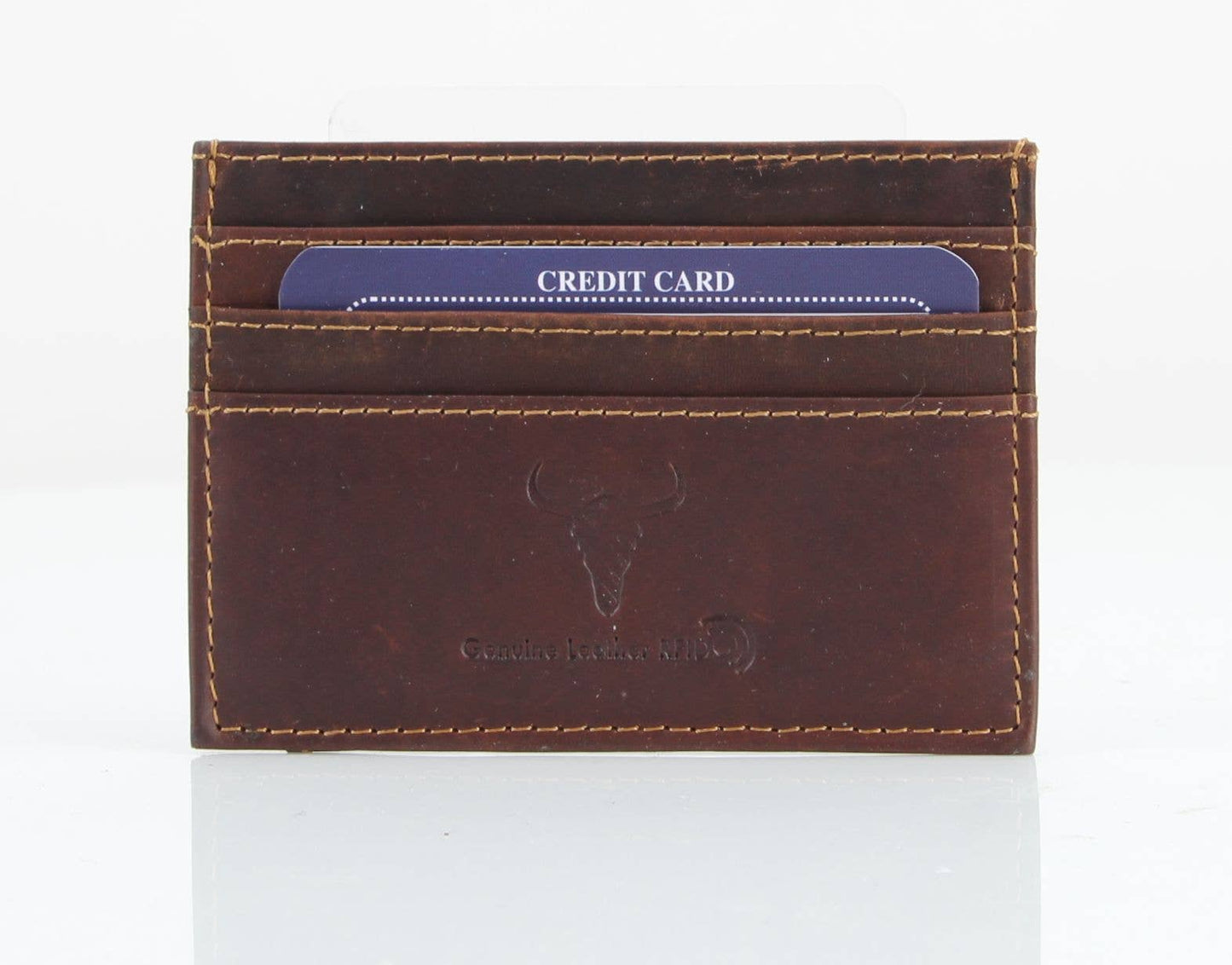 American Bison RFID Leather Card Case 8035