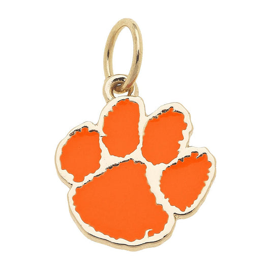 Cougar Paw Print Enamel Logo Charm