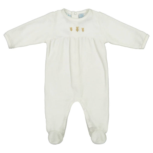 Baby Boys & Girls Velour Bunny Romper