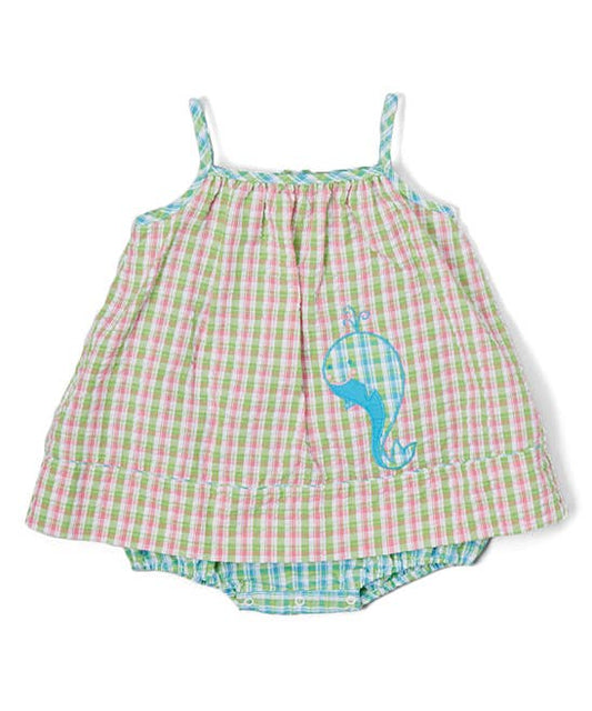 Whale Applique Top & Bloomer Set