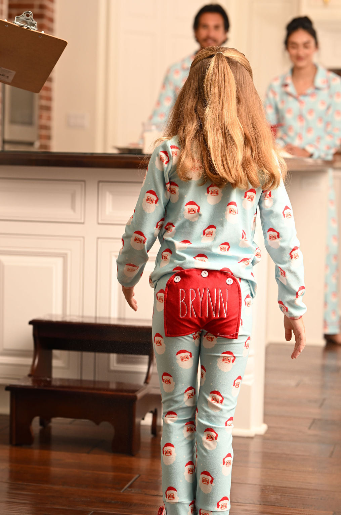 Christmas 2025 Pajamas- Vintage Santa - Ruffle Buttflap