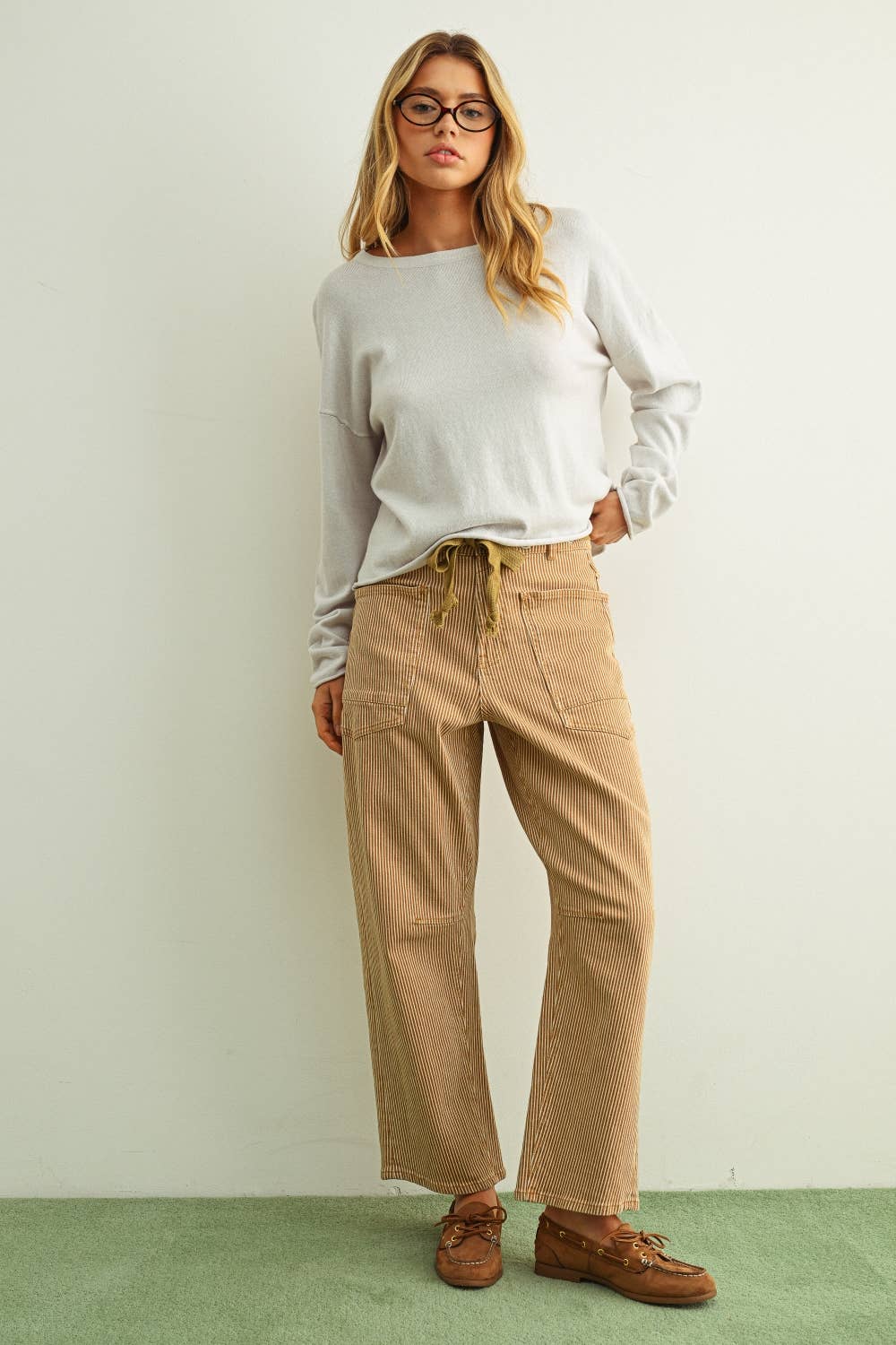 ESSENTIAL LONG SLEEVE ROLLING HEM TOP