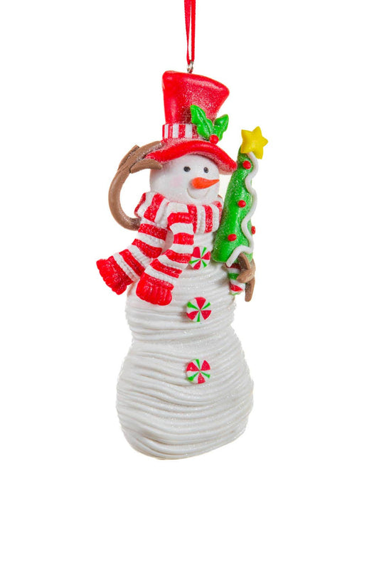 NEW - Hanging White Cozy Snowman