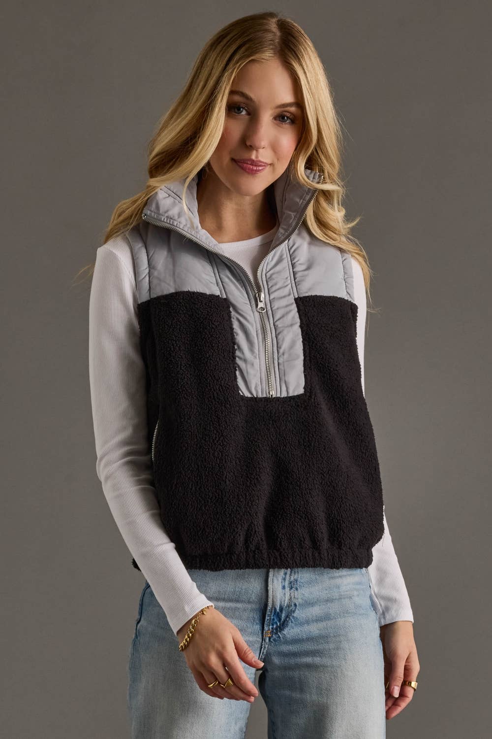 Lt. Gray & Black Vest