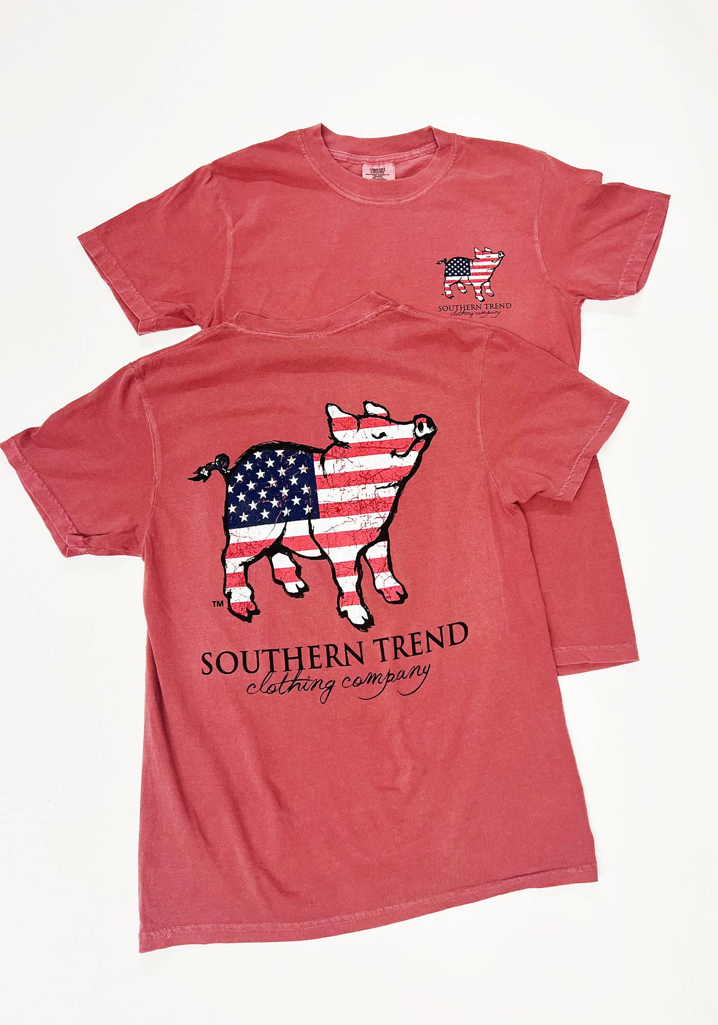 American Flag Pig Short Sleeve
