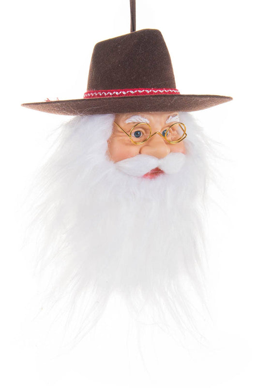 NEW - Hangable White Cool Santa Claus Face