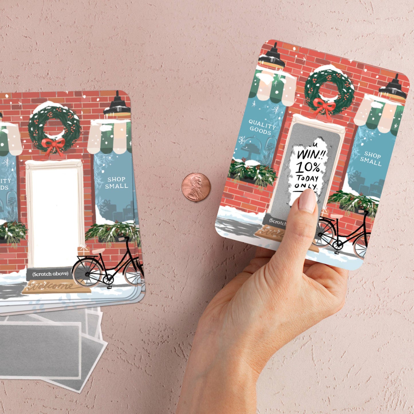 100 Customer Scratch-off Cards - Winter Brick Shop Small