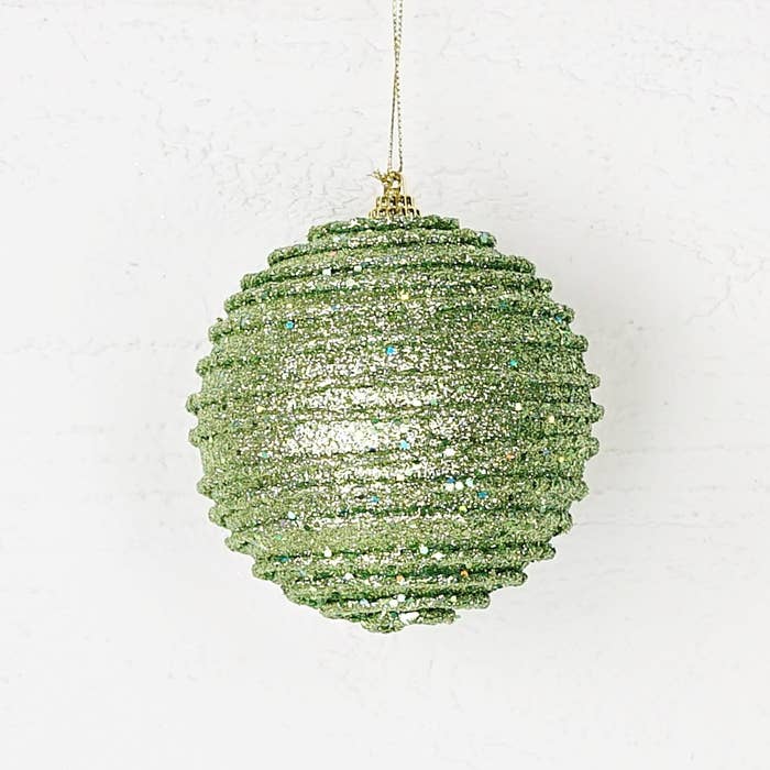 ISB39503- 4in Glitter Layers Ball -Green-