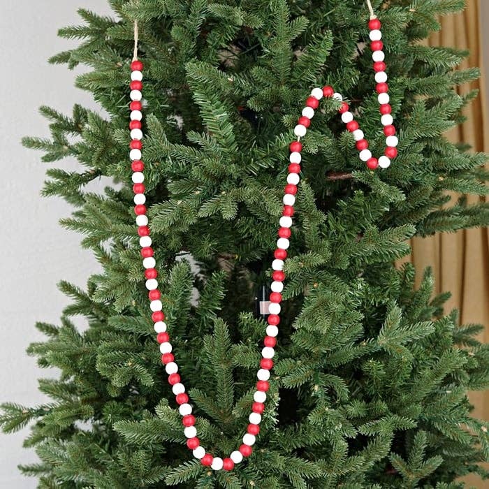 M29813- 5ft Wooden Beads String-Red/White