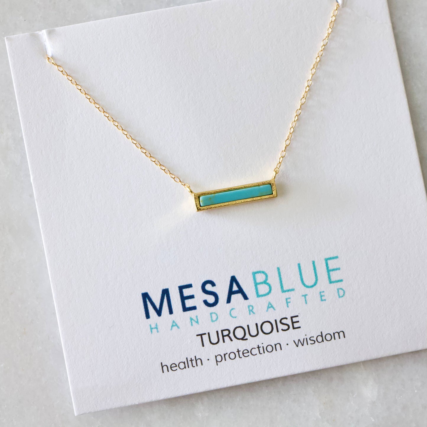 Mini Turquoise Bar Necklace