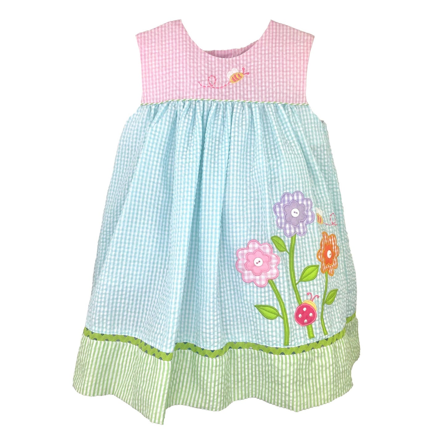 Sundress with Summer Flower Appliques