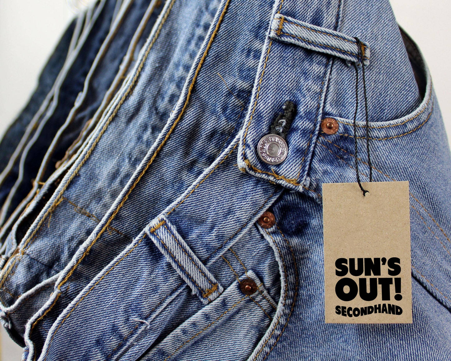 Mid-Rise Upcycled Denim OG Shorts - Original