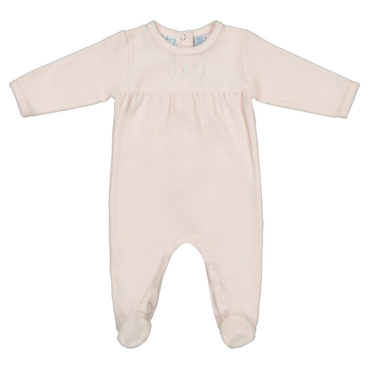 Baby Boys & Girls Velour Bunny Romper
