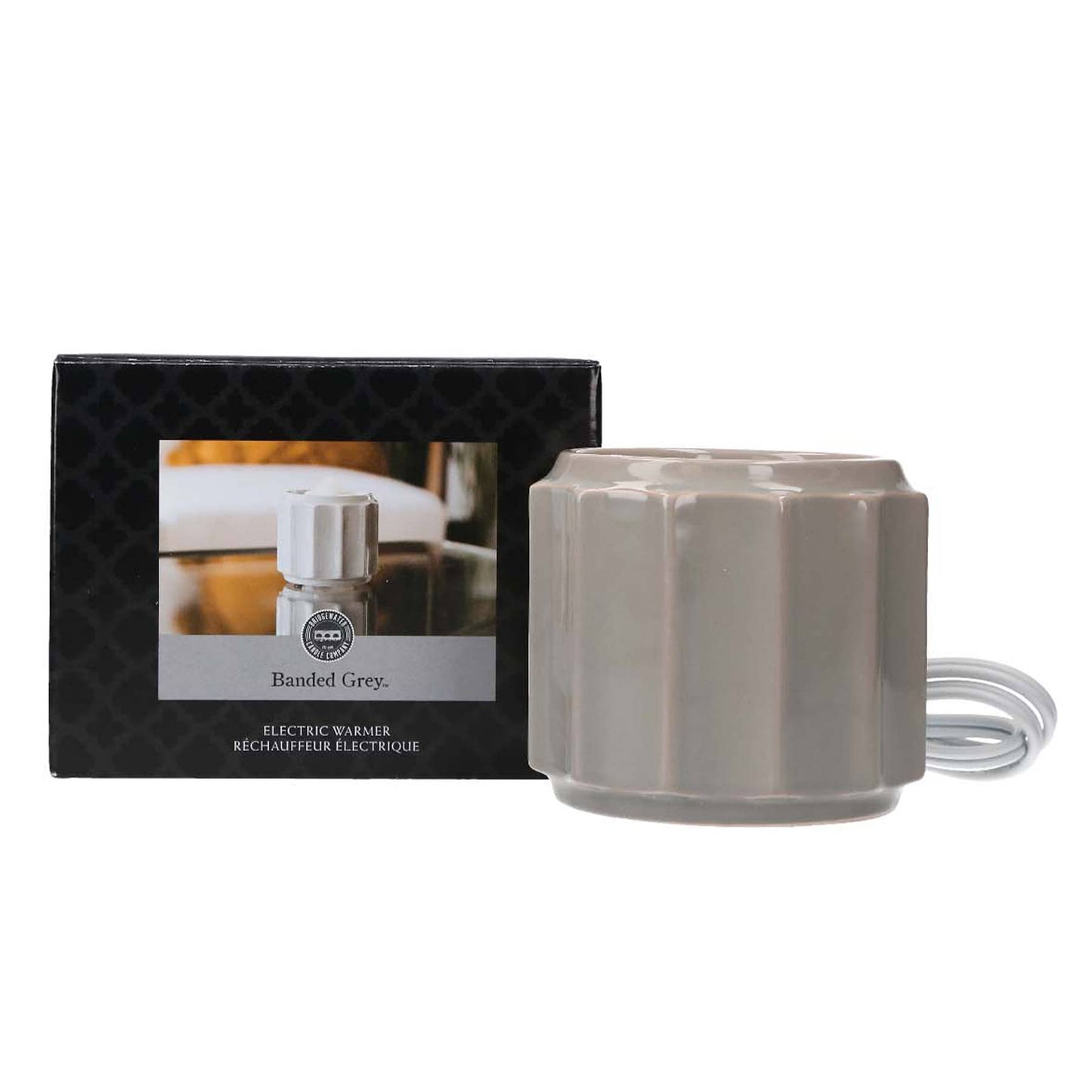 Grey Banded Wax Warmer