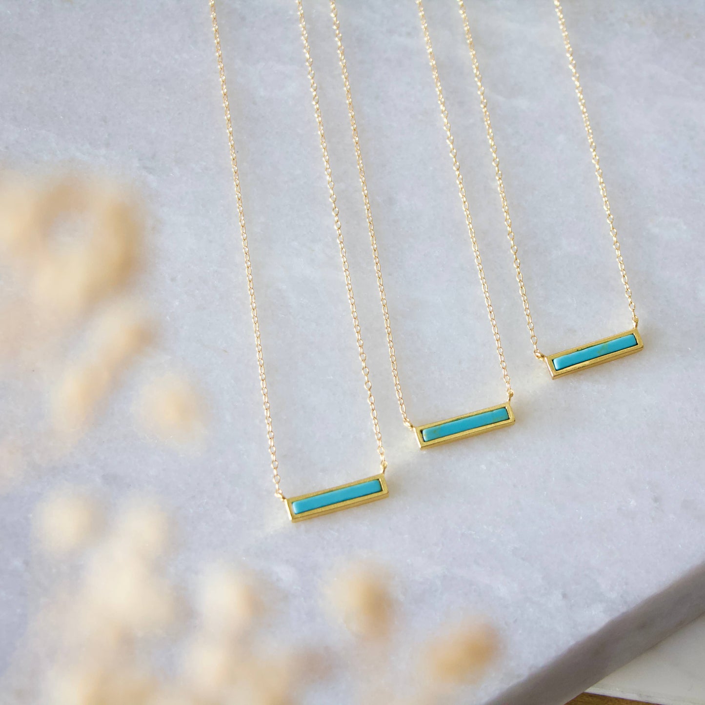 Mini Turquoise Bar Necklace