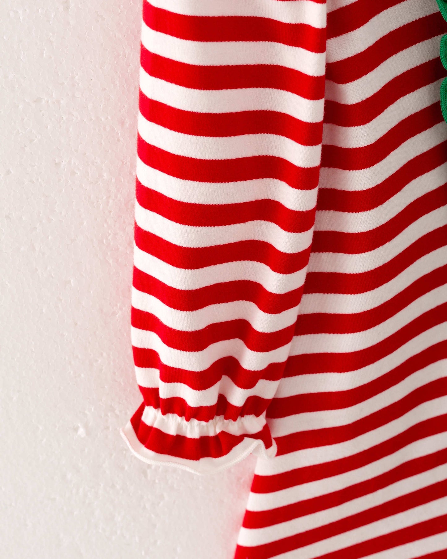 Christmas Striped Ruffle Dress