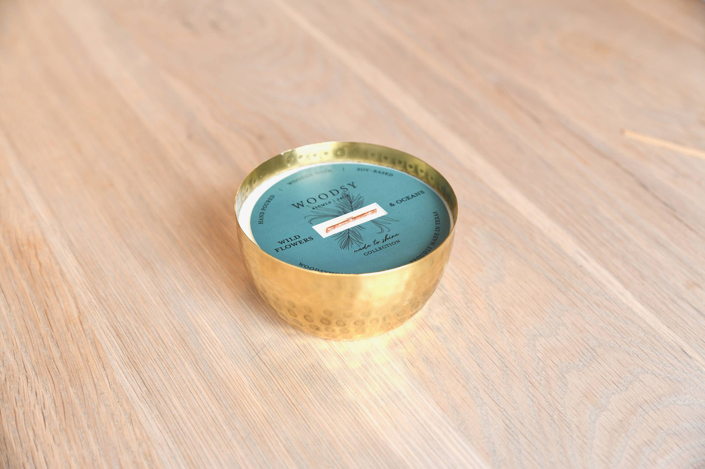 Spring Collection-Solid Brass 14oz Pure Soy Candle