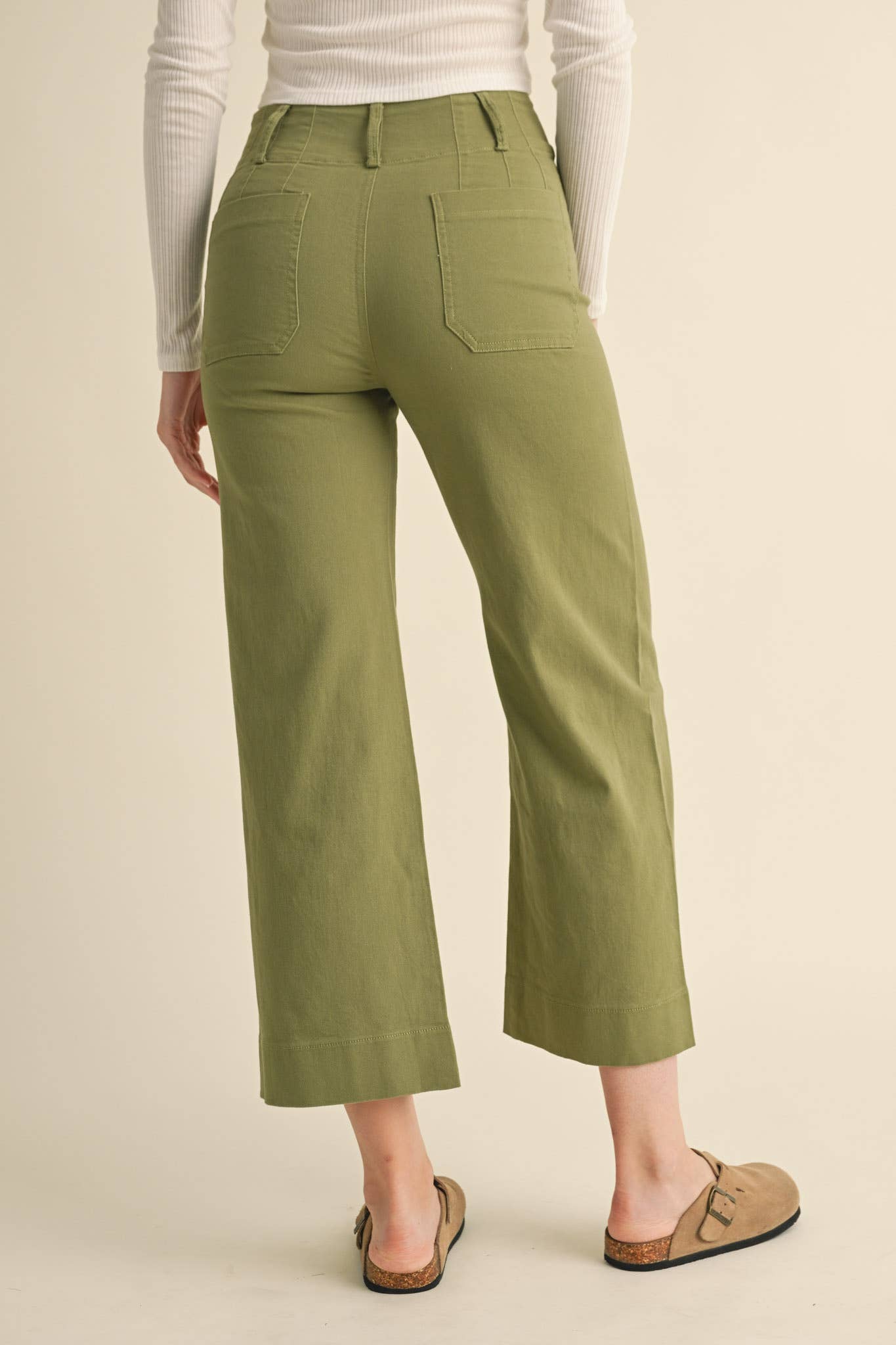 HIGH WAIST CROPPED WIDE LEG PANTS MP3303