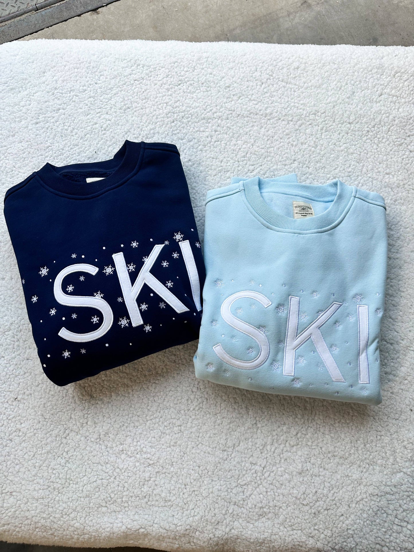 Navy Blue Ski Snowflake Sweatshirt