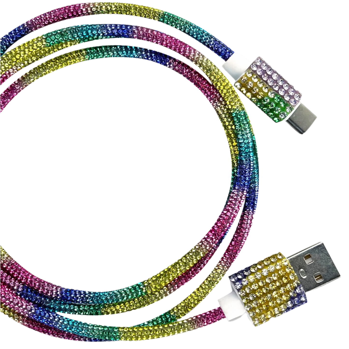 Glitz N Glam USB to USB-C 3FT Sync Charge Cable - 6/Display