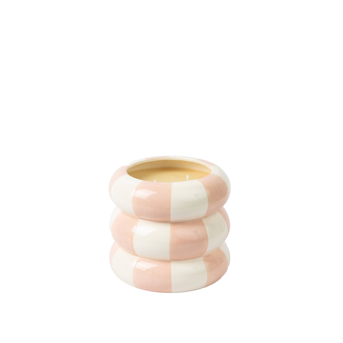 Sweet Grace Collection Candle #74 | Striped Pink Candle