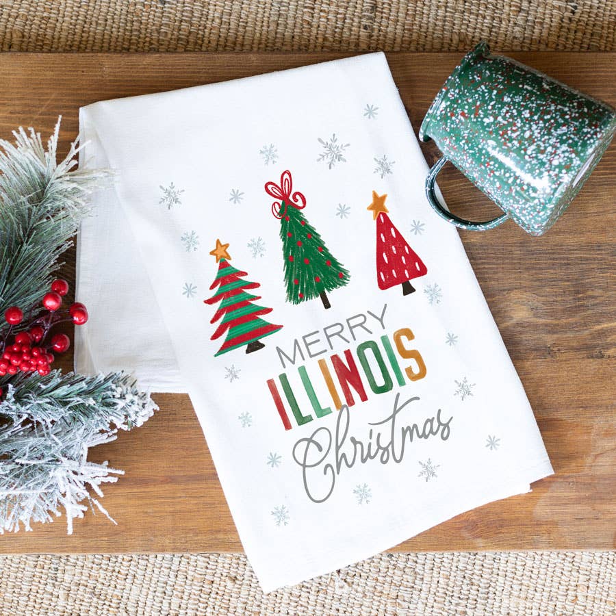 State Products, Kitchen Towel, Christmas Decor, Custom Towel