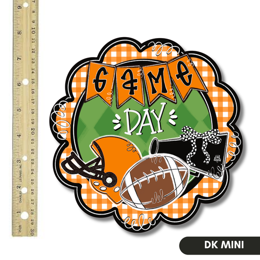 Orange and Black Game Day Scallop Mini