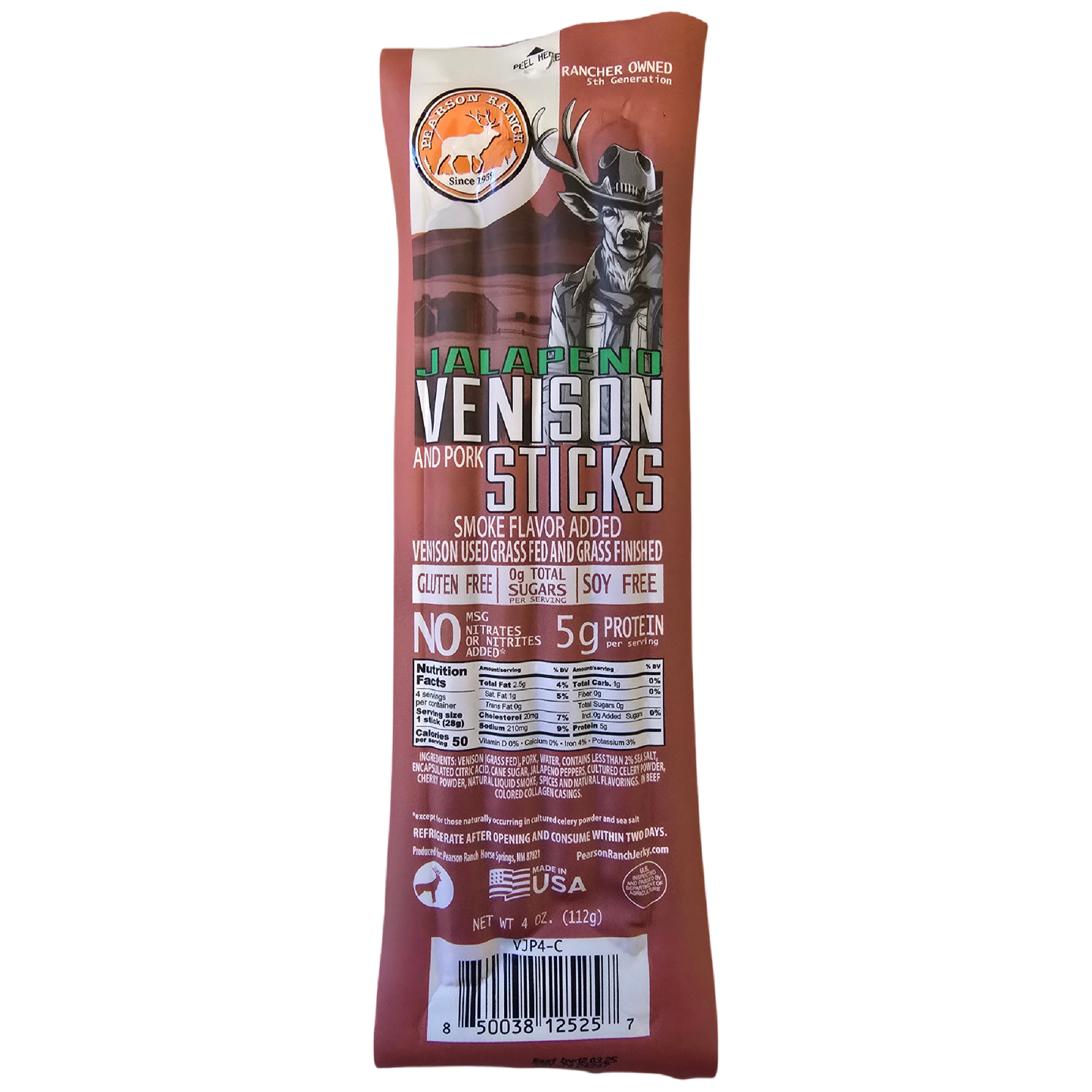 Venison Jalapeno Snack Stick